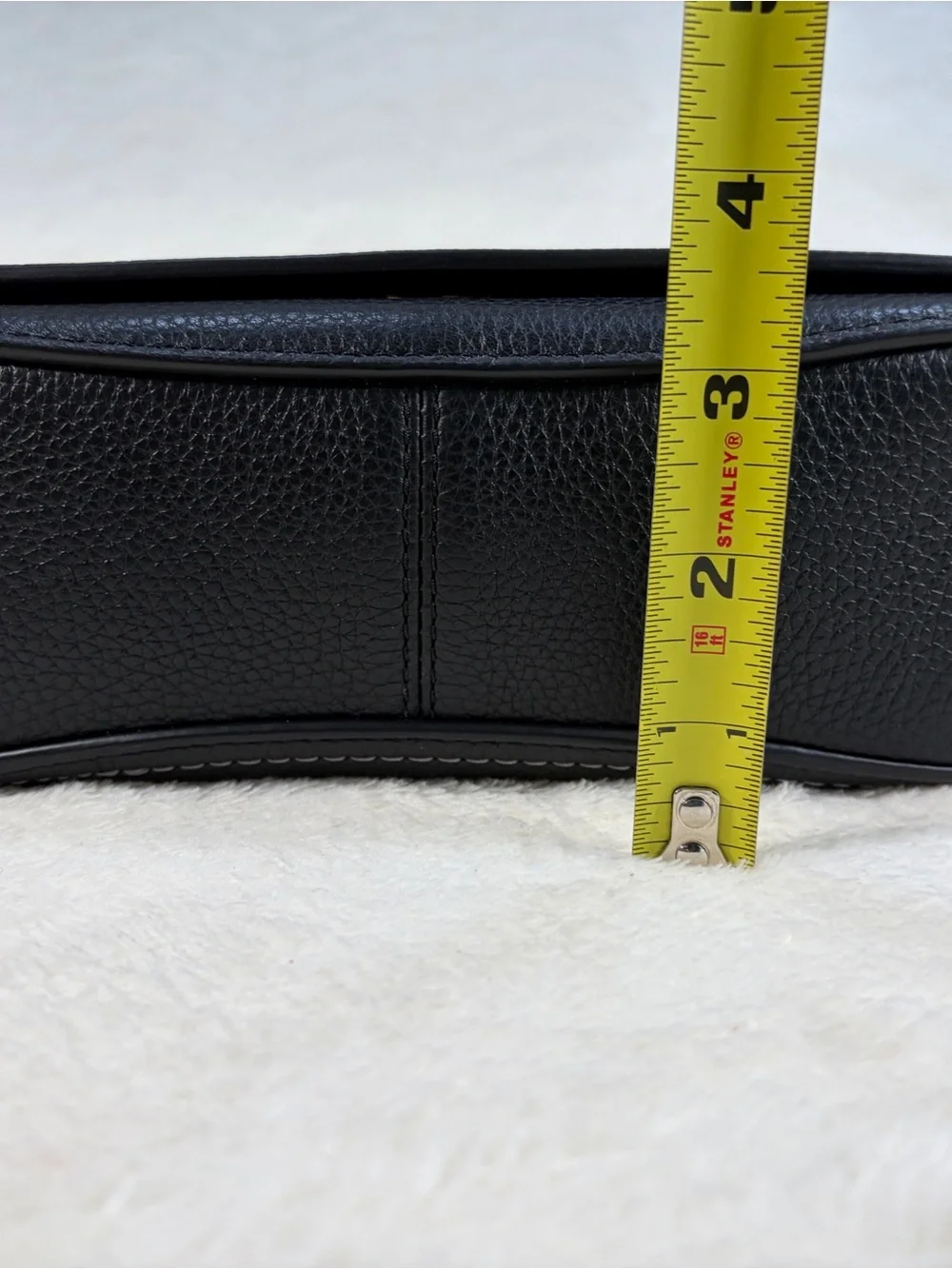 Tory Burch Thea Flap Black Pebbled Leather‎ Crossbody with Tassel and Wide Strap